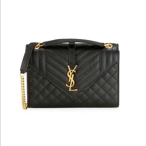 Saint Laurent Medium Envelope Bag in Black